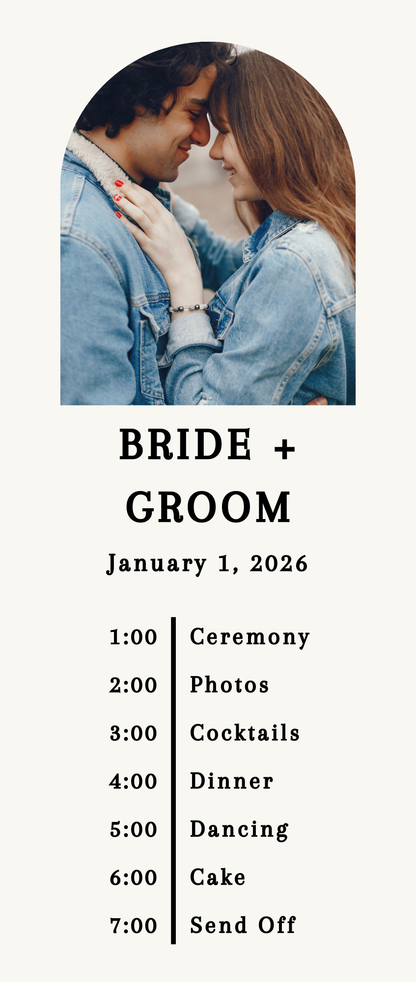 Arch Wedding Program Template