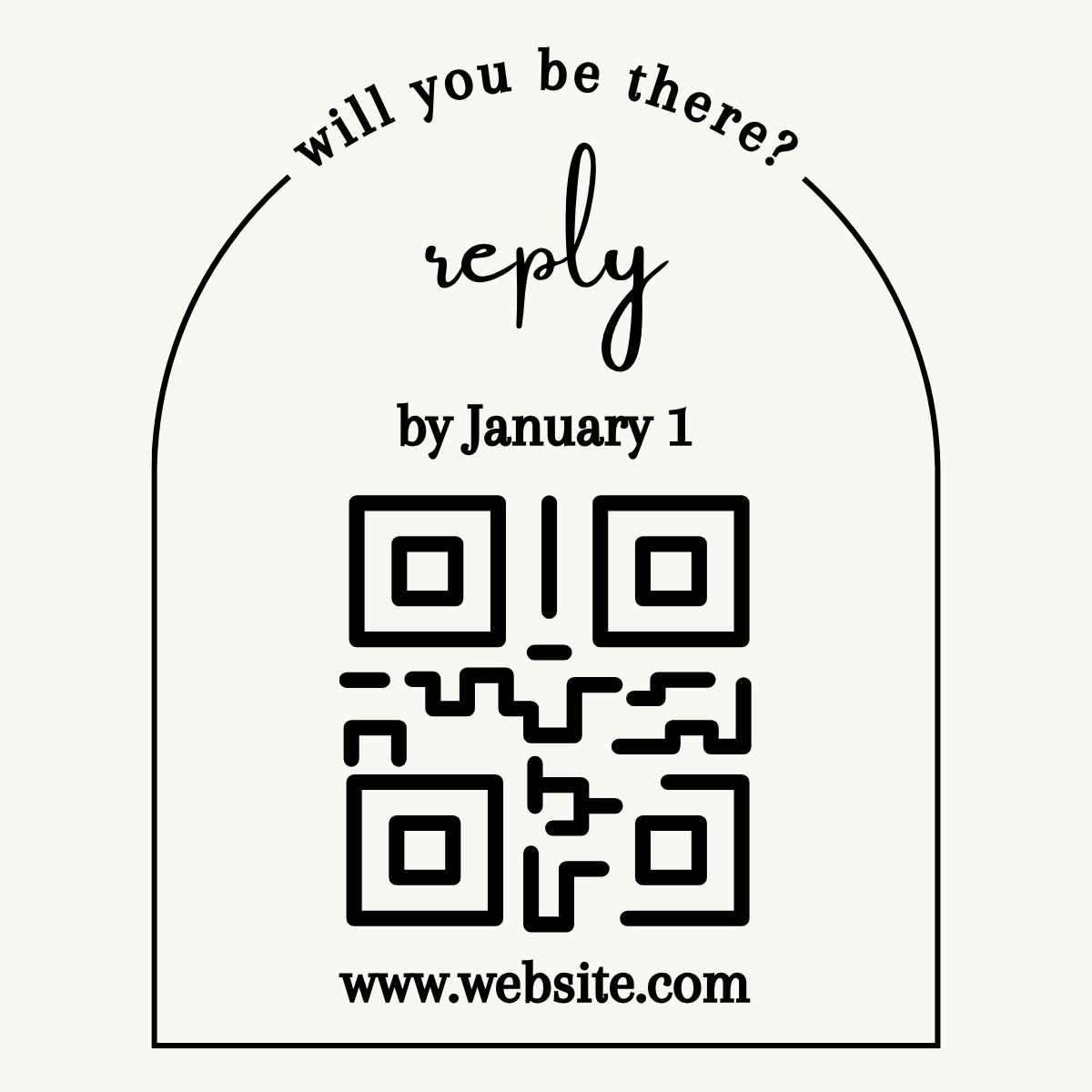 Arch RSVP Card Template