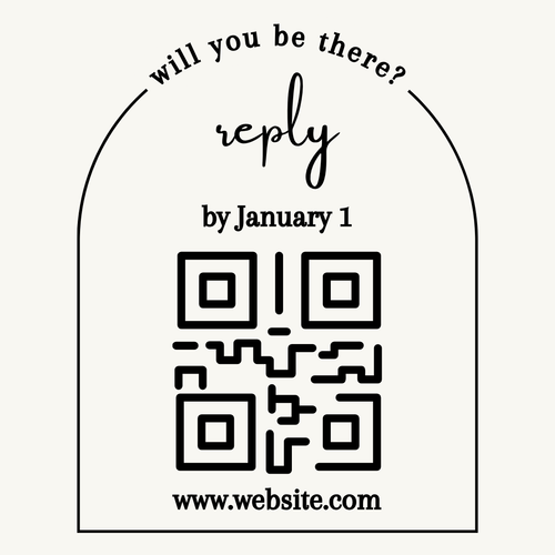 Arch RSVP Card Template