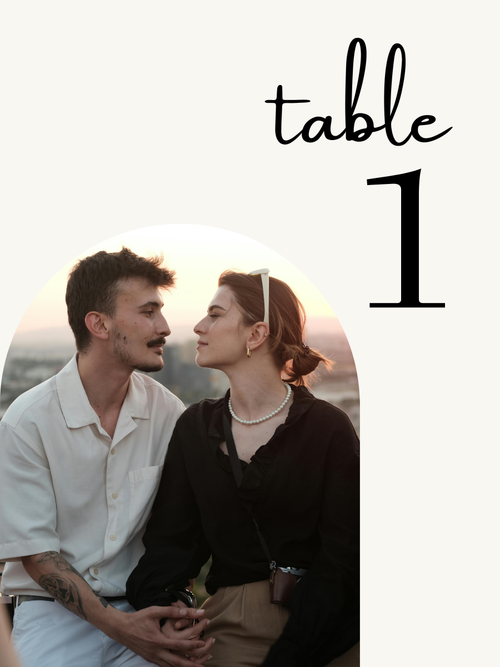 Arch Table Numbers Template