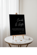 Black and White Cards and Gifts Sign Template