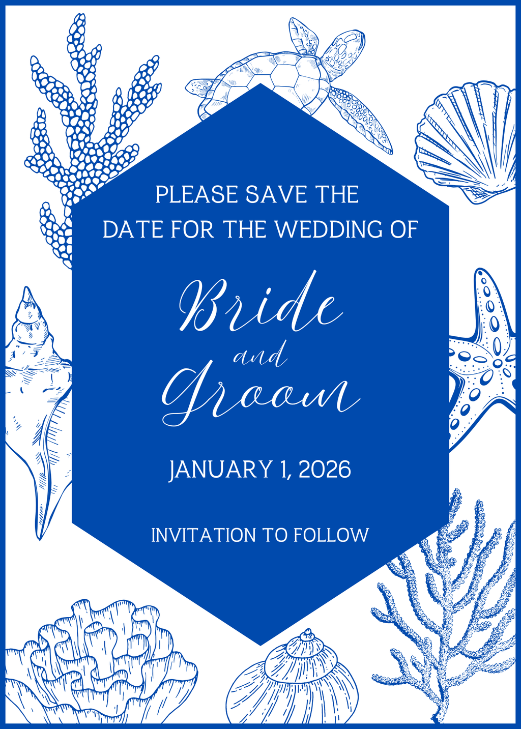 Beach Save the Date Template
