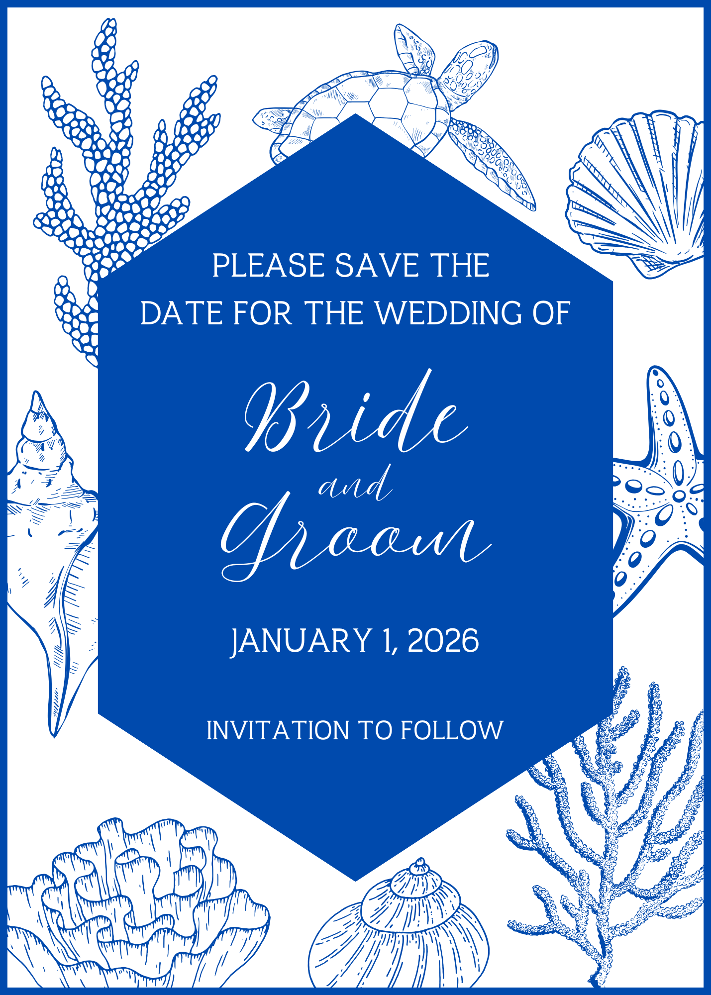 Beach Save the Date Template