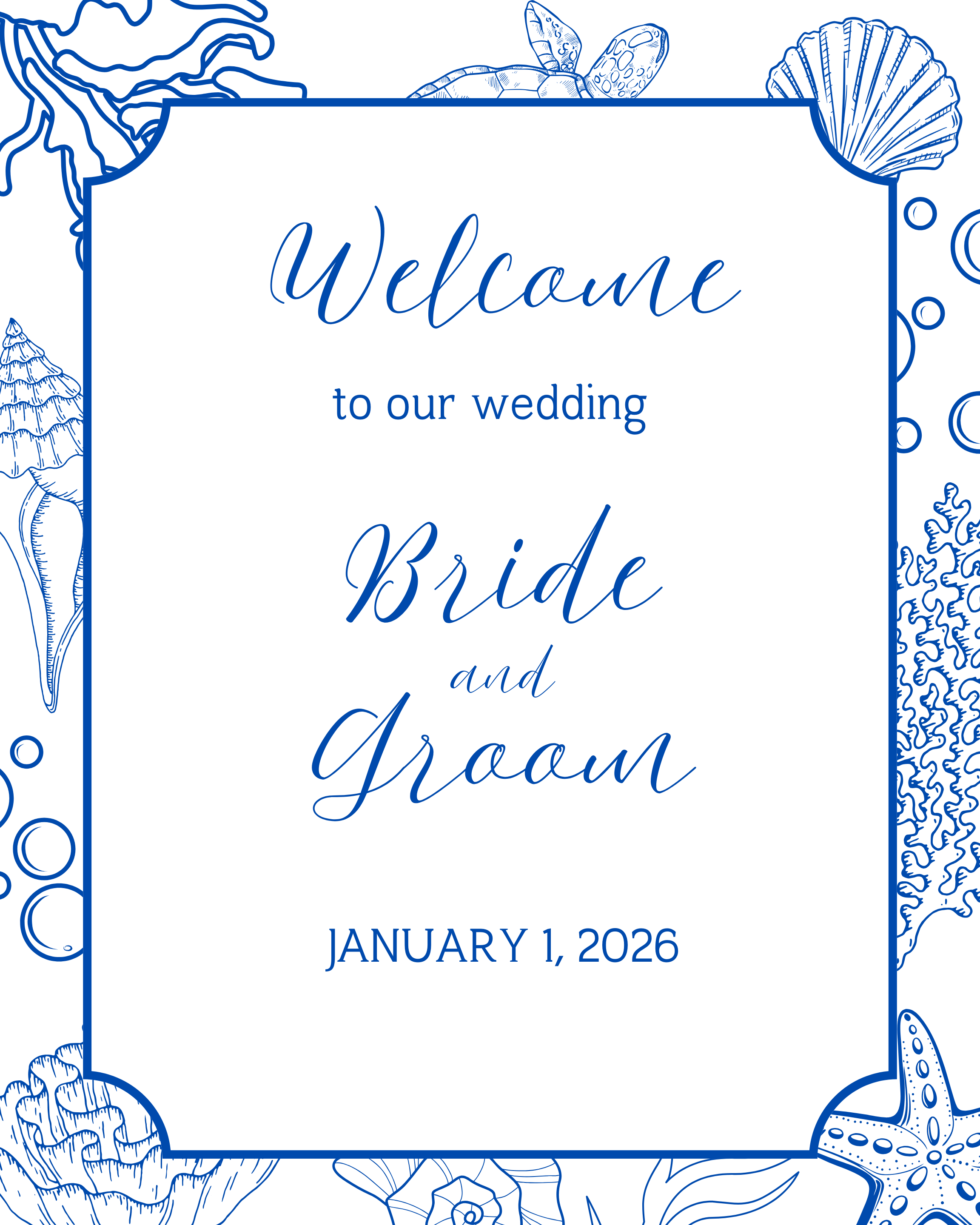 Beach Welcome Sign Template
