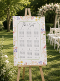 Floral Wedding Seating Chart Template