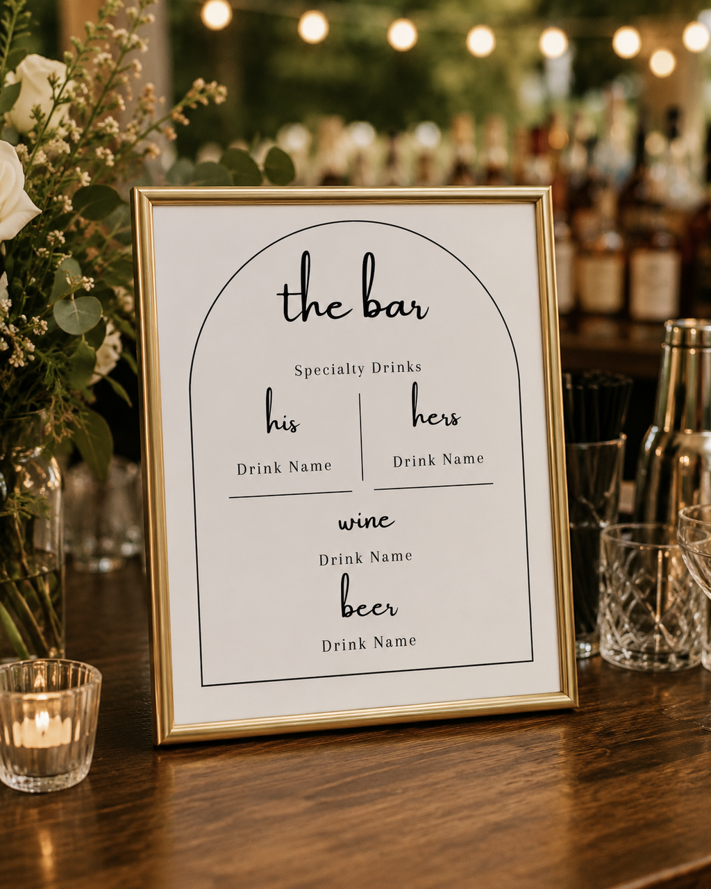 Arch Bar Menu Template