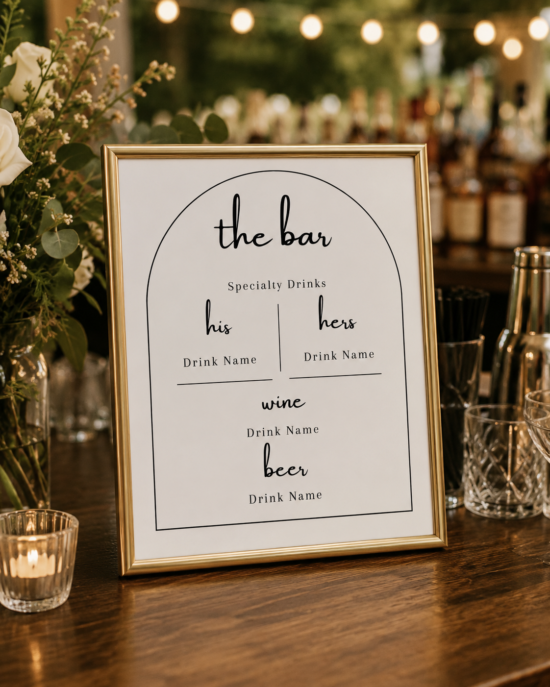 Arch Bar Menu Template