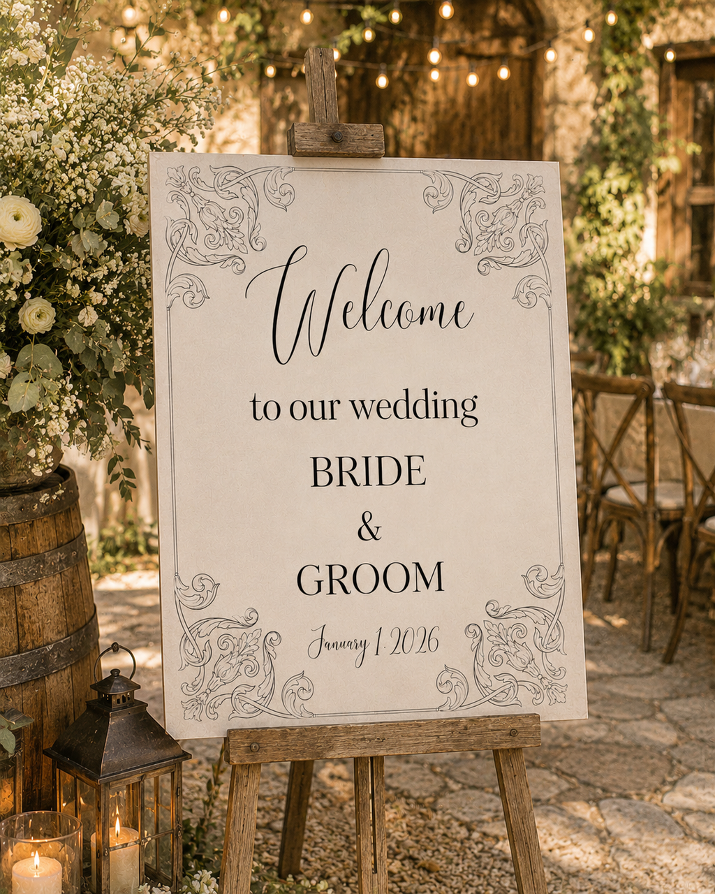 Rustic Welcome Sign Template