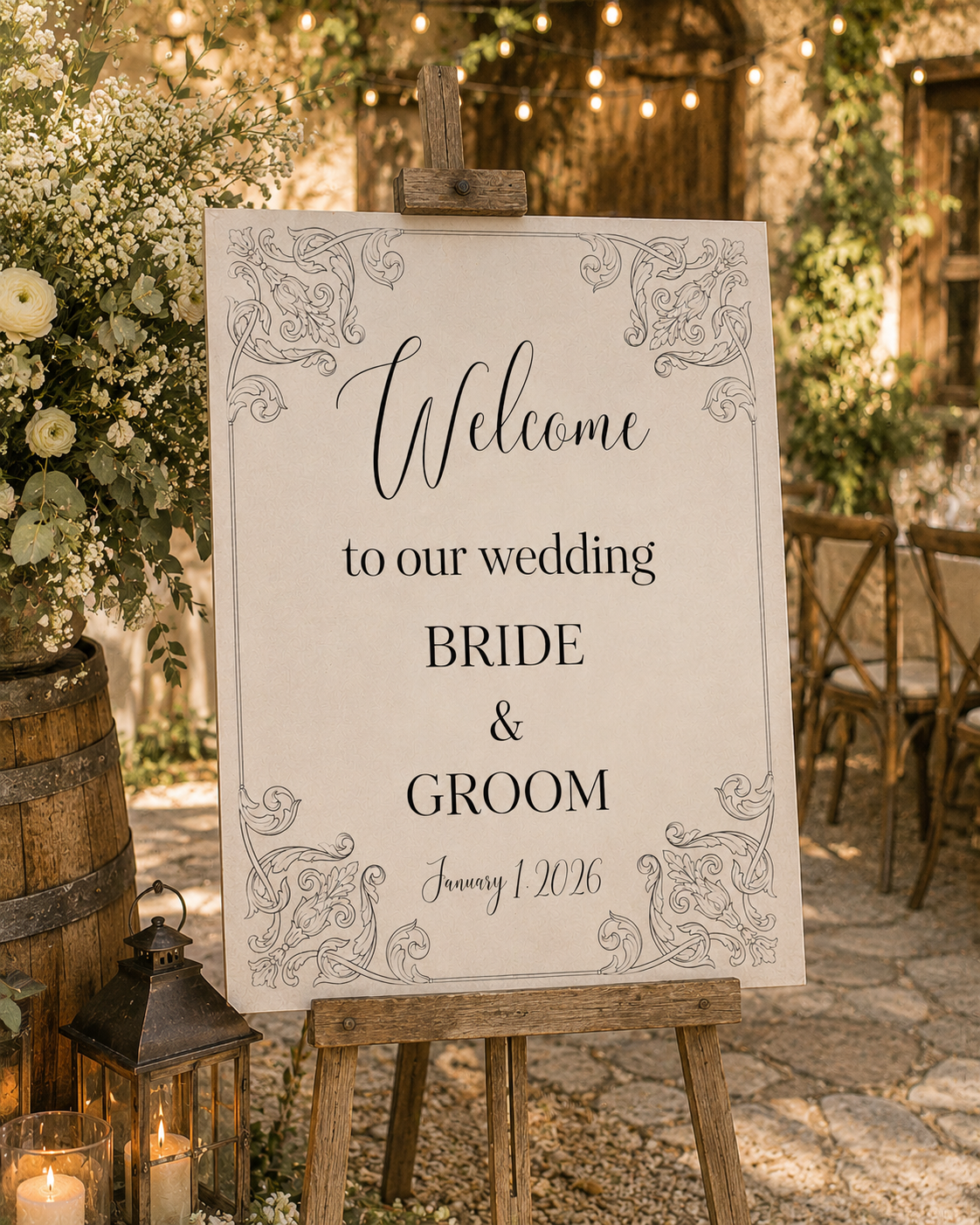 Rustic Welcome Sign Template
