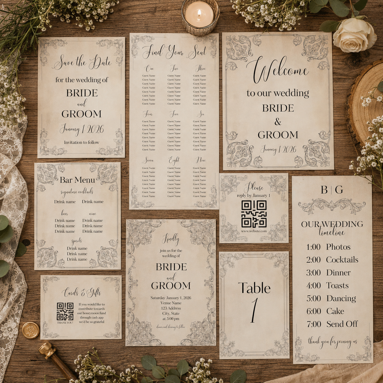 The Full Rustic Elegance Collection