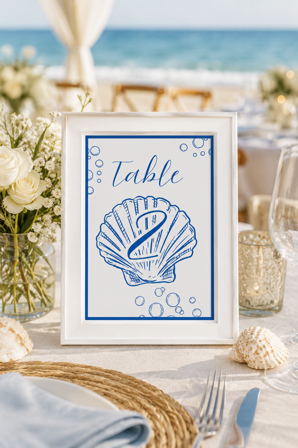 Beach Table Number Template