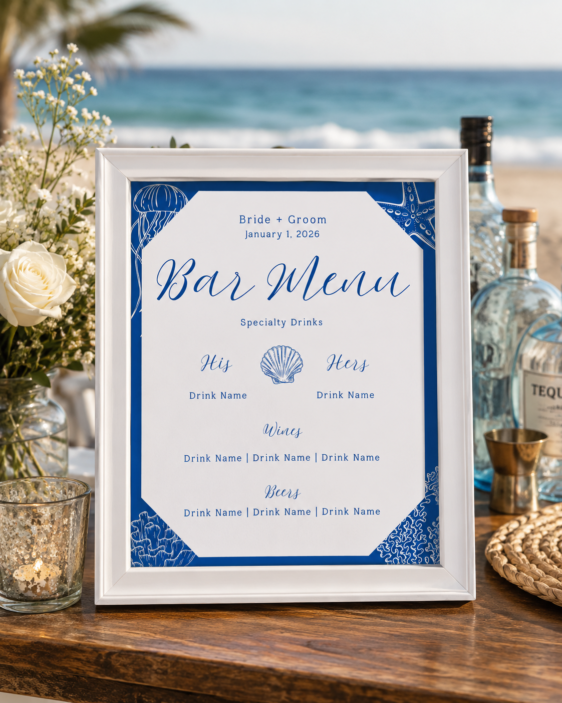 Beach Bar Menu Template