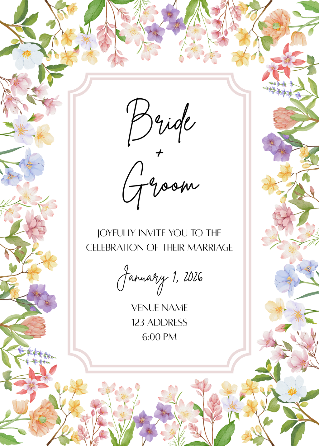 Floral Invitation Template