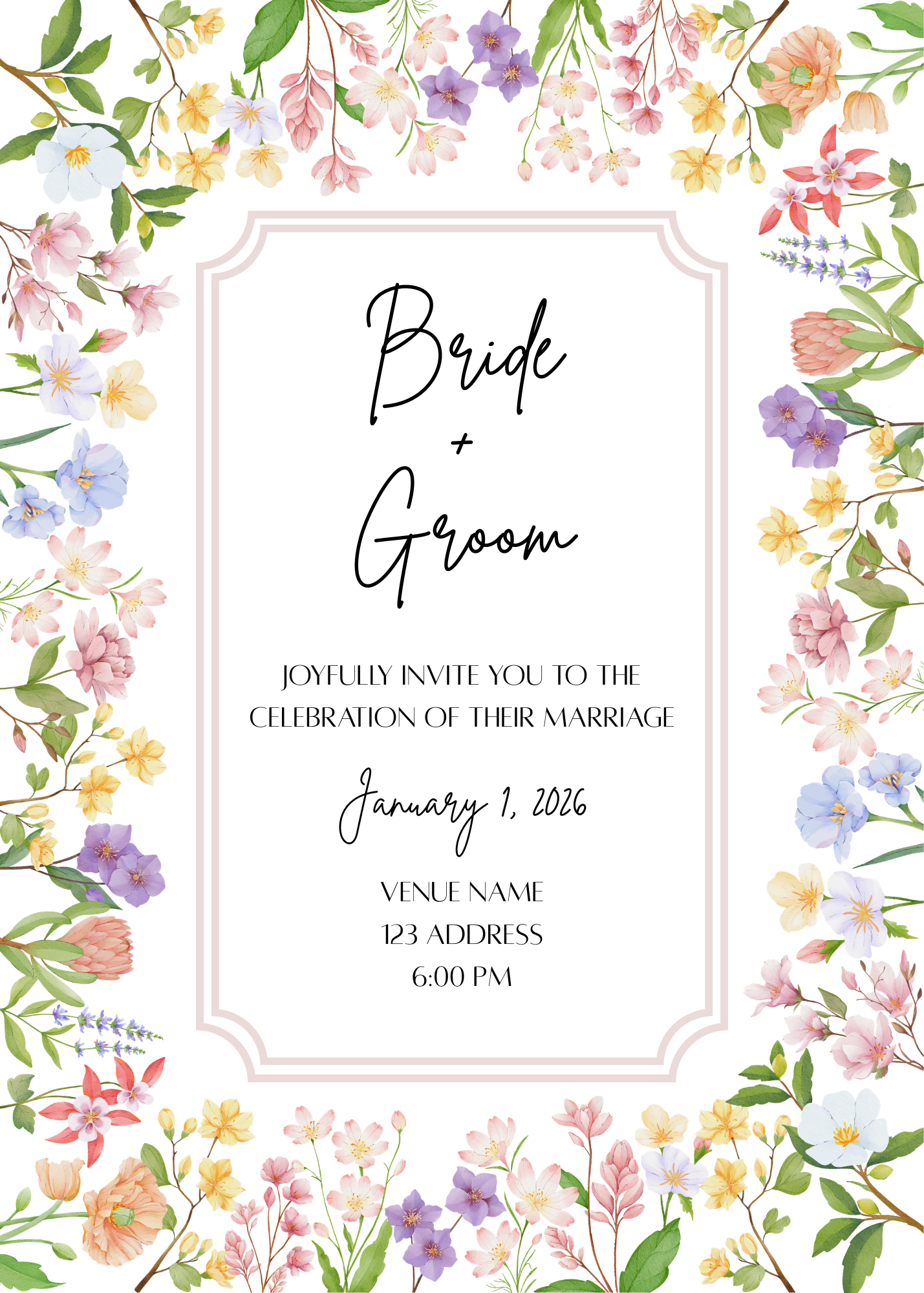 Floral Invitation Template