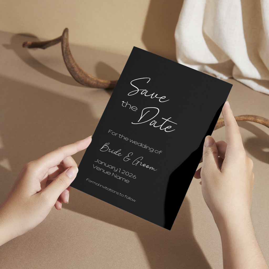 Black and White Save the Date Template