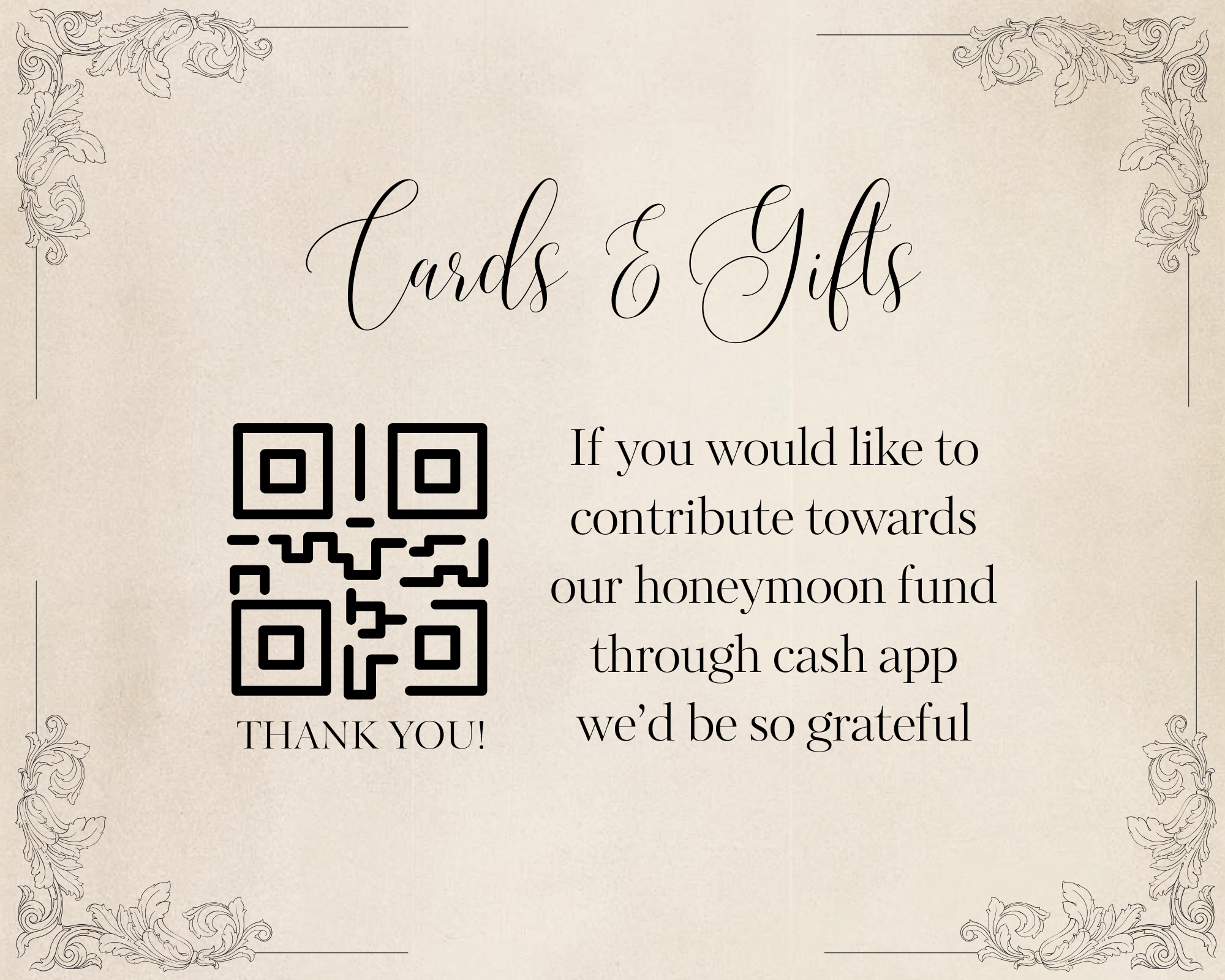 Rustic Honeymoon Fund Template
