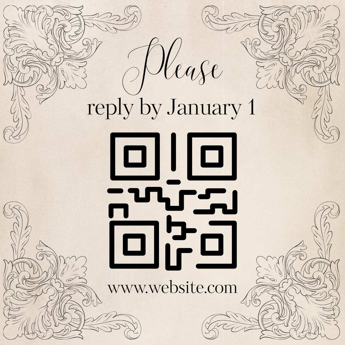 Rustic RSVP Card Template