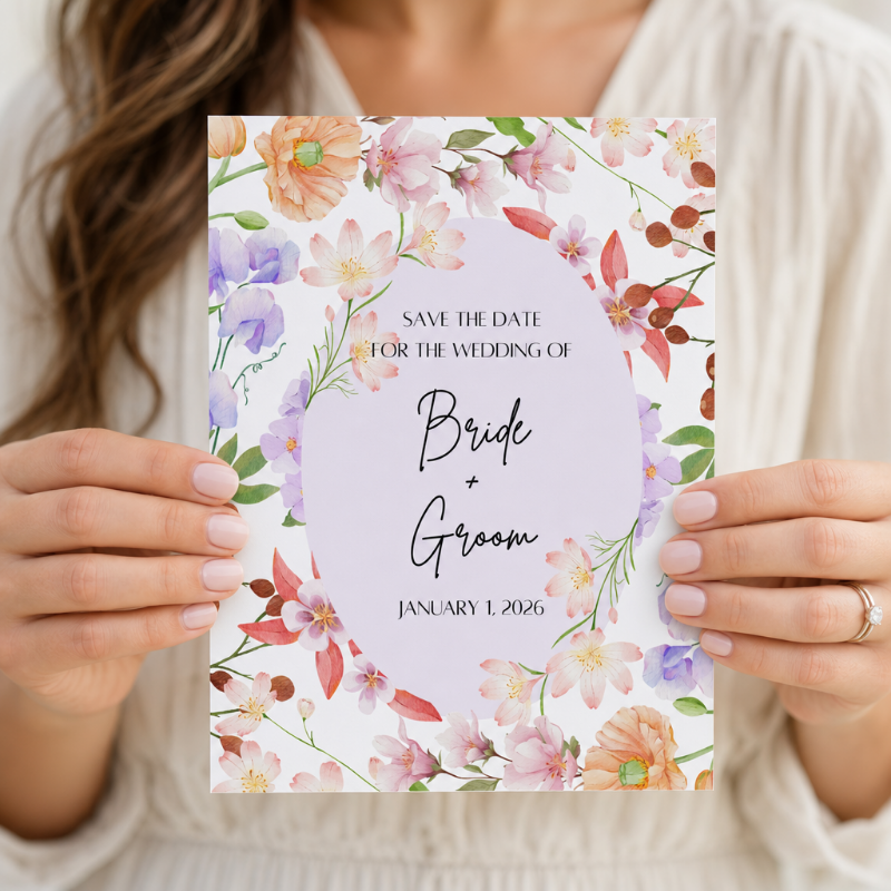 Floral Save the Date Template