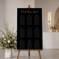 Black & White Wedding Seating Chart Template