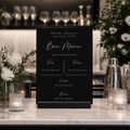 Black and White Bar Menu Template