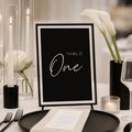 Black & White Wedding Table Numbers Template
