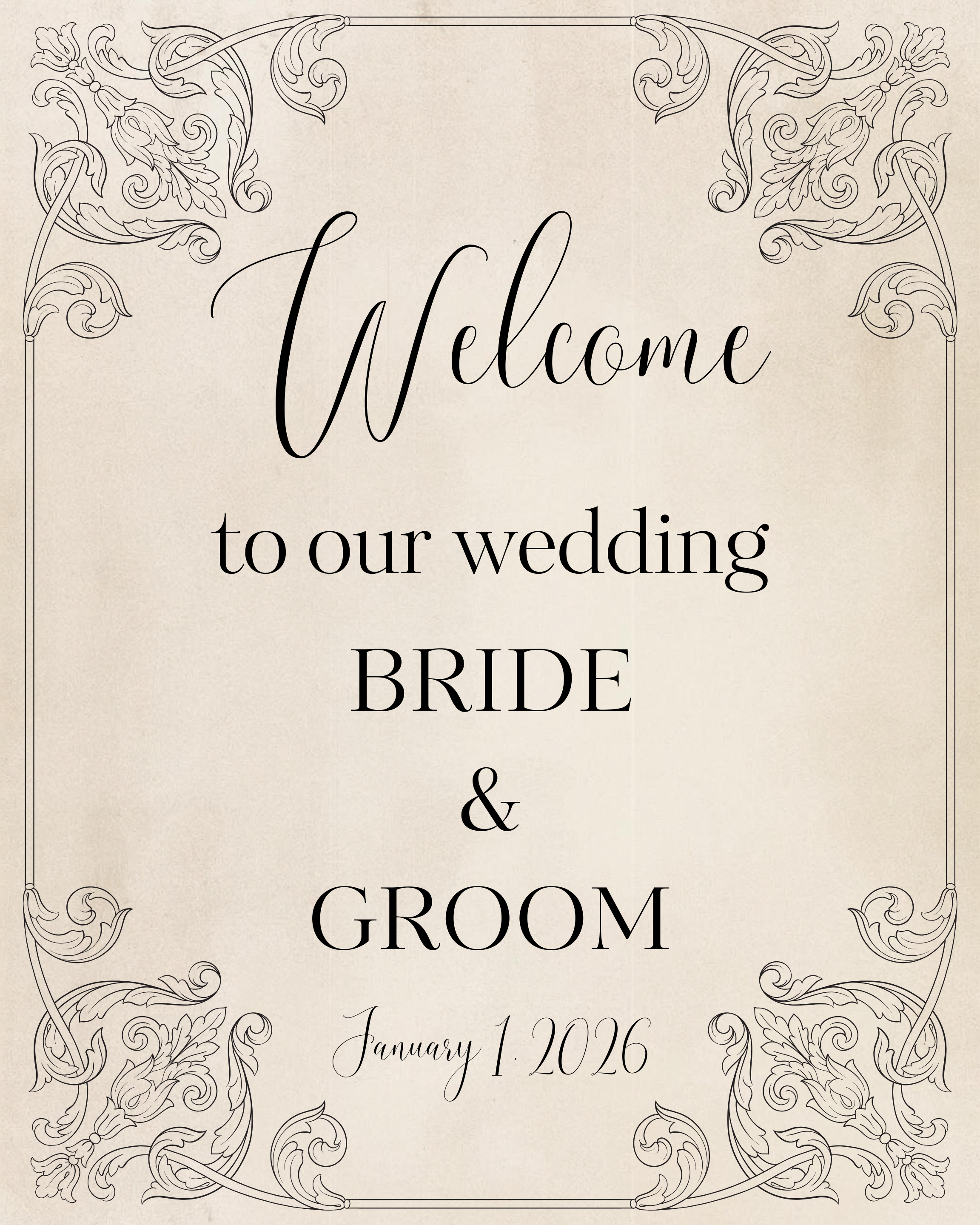 Rustic Welcome Sign Template